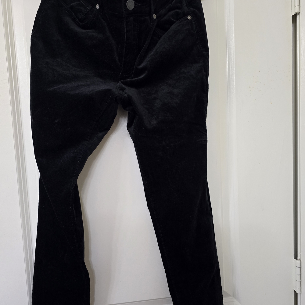 LOFT Black Curvy Skinny velvet Pants